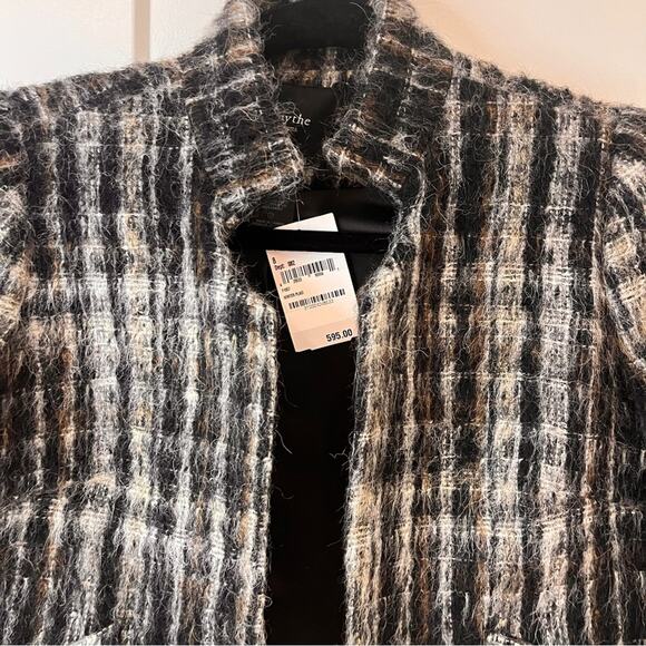 NWT Smythe Mohair Wool Cropped Blazer in Winter Plaid Sz 8 MSRP $595 - Picture 2 of 9